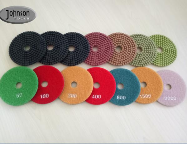Cheap 100mm Diamond Stone Polishing Pads / Wet Granite Polishing Pads for sale