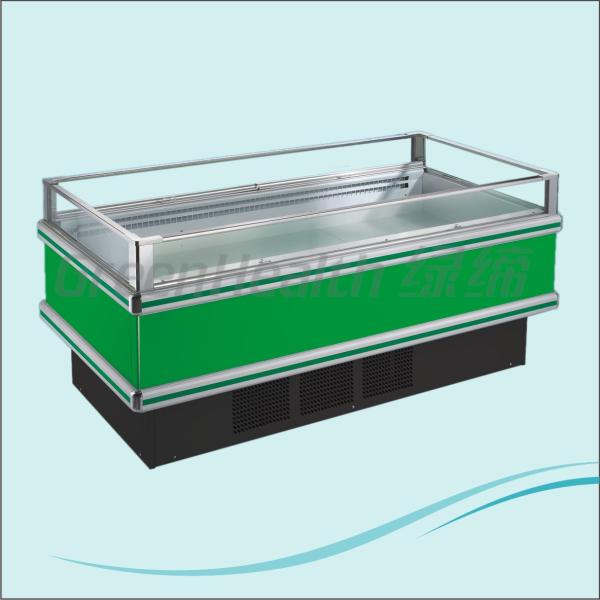 Clear Glasses Open Single Chest Deep Freezer For Frozen Seafood Fish