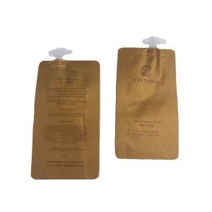 China Portable One-Time Use Customized Paper Bags Laminated Foil With cap for shampoo on sale