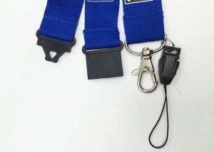 Best Blue Nylon Customization Logo Silk Screen Lanyards For Promotation Gifts wholesale