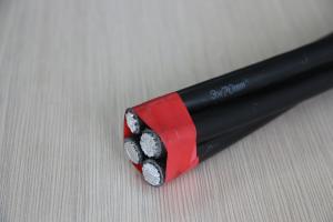China Quadruplex XLPE Insulated Aluminium Conductor Cable Service Drop / ACSR Support on sale