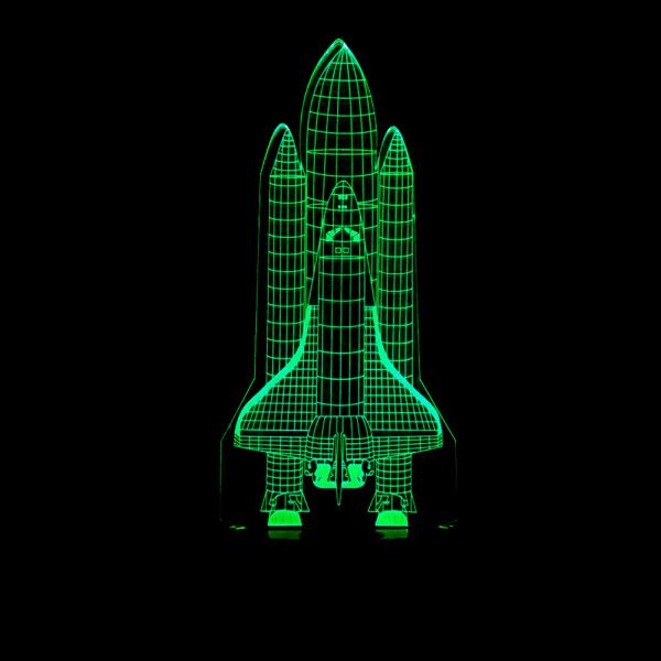 basketball Rocket 3D table lamp night light child creative gift LED visual light