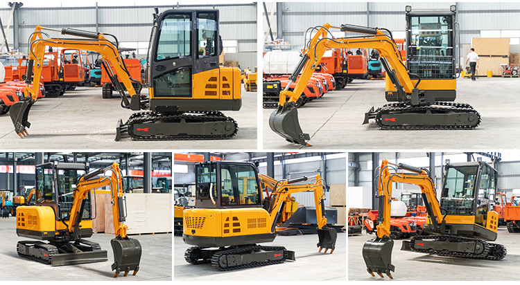 Municipal Engineering 2.5 Ton Mini Excavator 24.5kw Micro Mini Digger With Cab