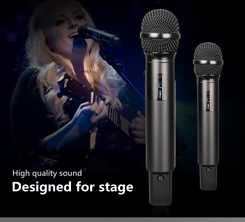 6dBuV Sensitivity UHF Wireless Microphone For Singing Speech Teaching