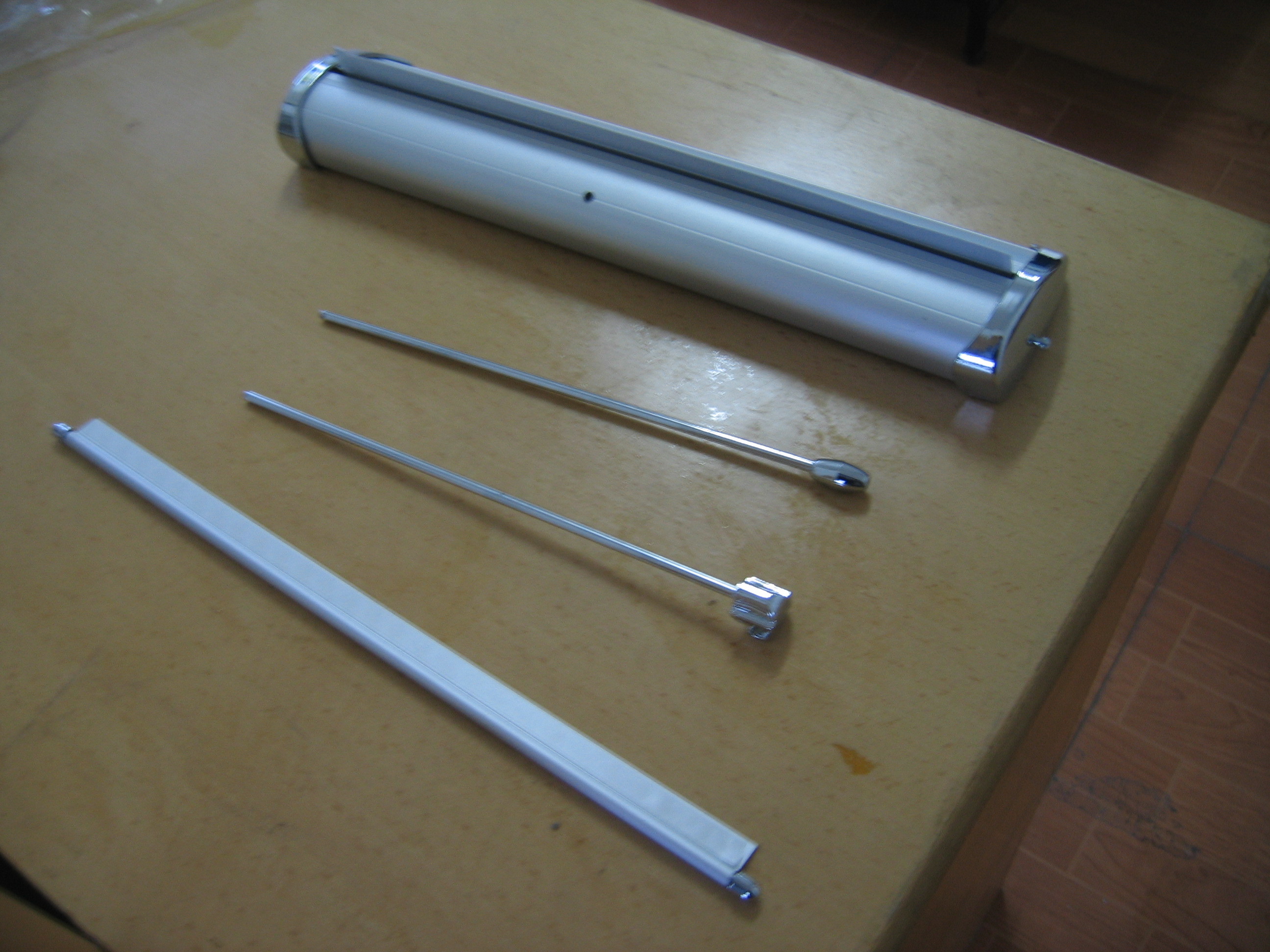 Aluminium Portable Table Retractable A3 + A4 Mini Table Top Banner Stand Roll Up Display