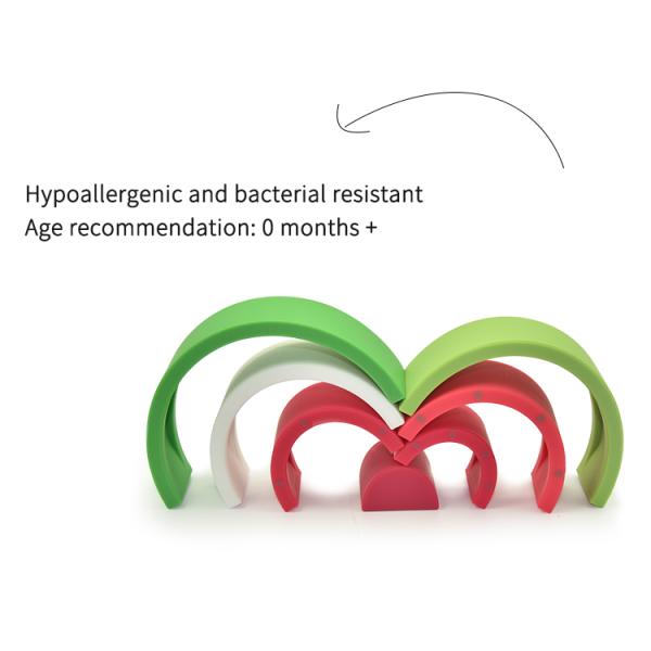 Rainbow Nesting Blocks Watermelon ODM Stackable Toys For 1 Year Old