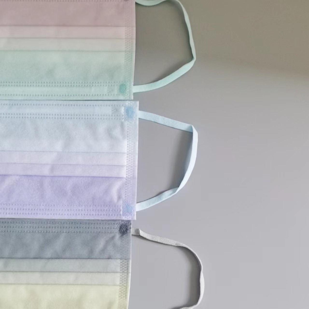 3ply Disposable Face Mask Elastic Ear Loop Colorful 3.5mm 5mm