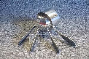 125ml 4pcs Silver Stainless Measuring Cups And Spoons For Baking