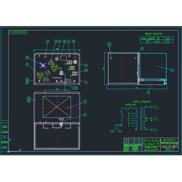 50kva ANSI/IEEE/DOE Standard Single Phase Pad Mounted Transformers 20780V To 240V