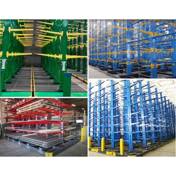 Heavy Duty Storage Cantilever Rack Electric Mobile Cantilever Racking for Pipe Sheets Long Materials
