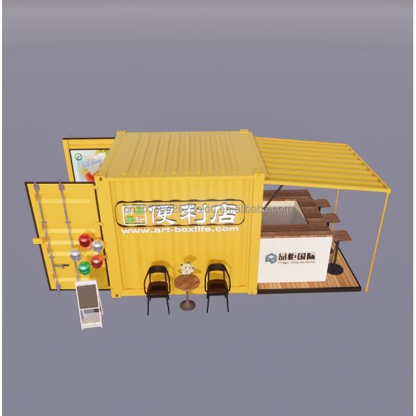 Portable Pop Up Mobile Mini 10ft Container Home Bar Prefabricated Restaurant Shop Street Food Kiosk