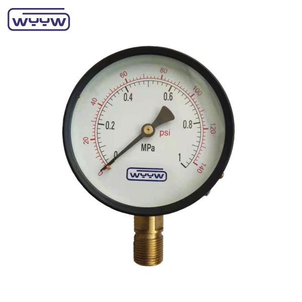 Cheap 100mm Bourdon Tube Manometer Carbon Steel General Pressure Gauge for sale