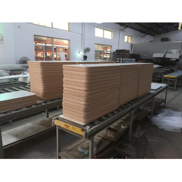 White Movable Adjustable Table Top 500mm Width Intalled With Legs