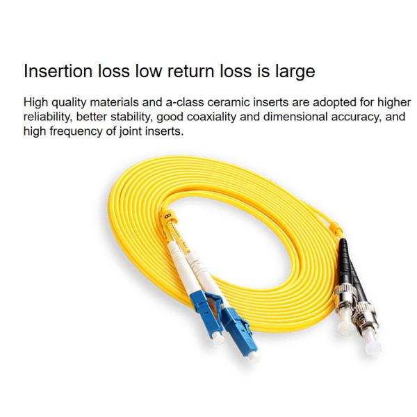 Eco Friendly Simplex Fiber Optic Patch Cord Multimode ST To LC Fiber Jumper