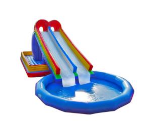 China Aldult  Outdoor Rental Inflatable Large Water Slides With Bouncy on sale