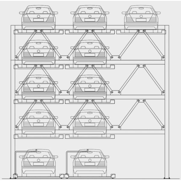 5 Layers Multilevel Car Parking System