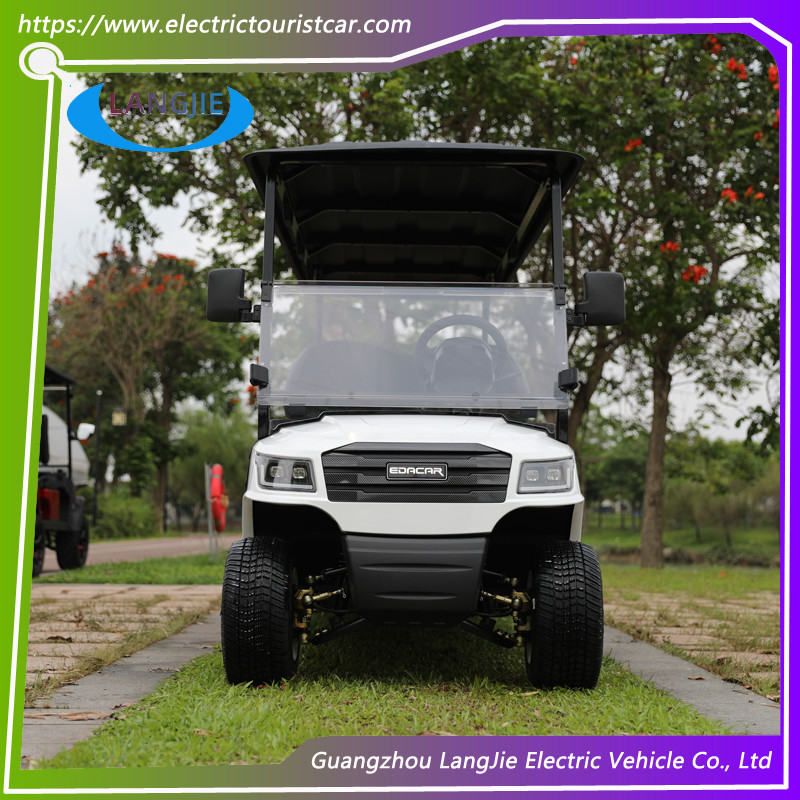 Electric Powered Golf Carts With 48V Battery AC Motor 8 Passenger Golf Cart For Resort