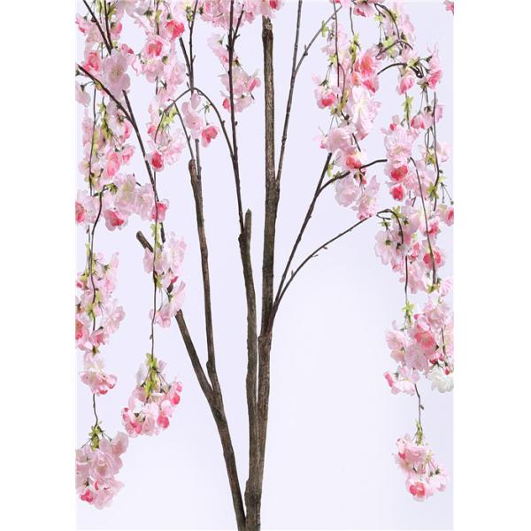 Cherry Artificial Flower Tree , Artificial Floral Trees Plastic Grow Pot Base