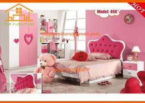 Best 2016 modern mdf pink Lovely teenage kids wood bedroom furniture sets for sale wholesale