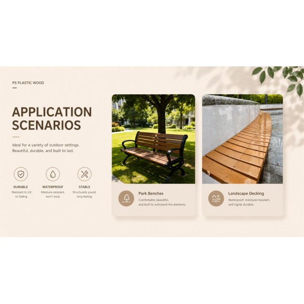 Structural Grade Load Bearing Plastic Lumber Beam with High Impact Resistance for Heavy Duty Construction