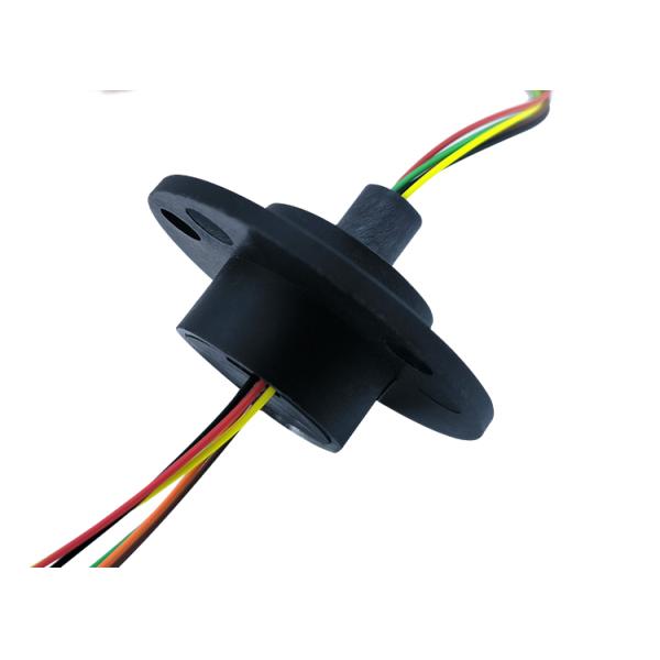 6 Way 2A OD 22mm Conductive Slip Ring With Flange For Pan / Tilt Rotator