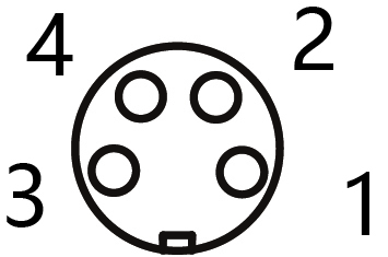 IP67 M8 Connector Field-Wireable Screw Terminals Female 4P