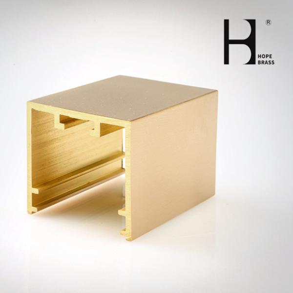 C38500 Material Customized Brass Extrusion Profiles copper profiles Large Size Dimension 5mm ~ 180mm Client Drawings