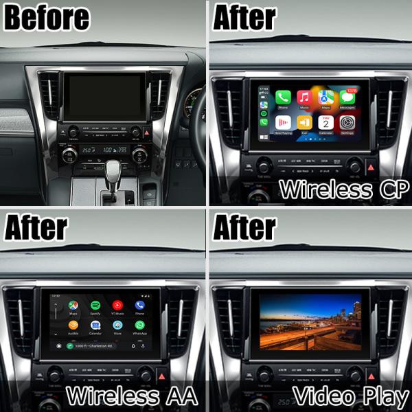 Toyota Alphard Vellfire AH30 series pure OEM style Carplay android auto box 2015-2022 model