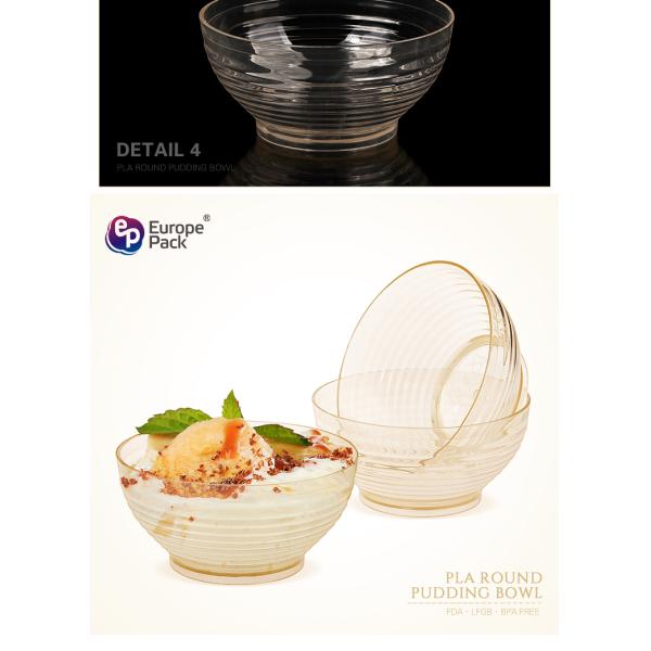 Wholesale dinnerware cheap 3oz mini pudding dessert bowl with lids
