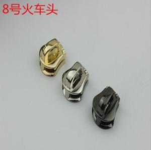 China Bag accessories wholesale decorative light gold metal custom zipper sliders 8# on sale