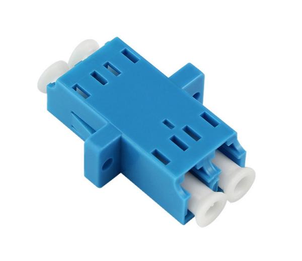 Cheap Plastic Material Single Mode Fiber Adapter , Blue LC Fiber Adapter For FTTH for sale