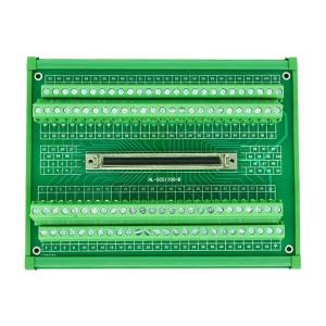 China SCSI 100 Pin Connector DIN Rail Mounting Type Terminal Blocks Module on sale