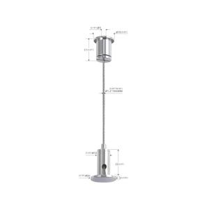 China Led Light Wire Suspension Kit Brass Plated Nickel With A Round Slider YW86333 on sale