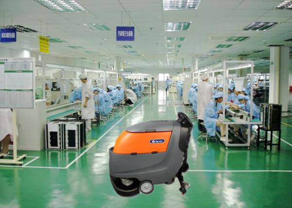 Cheap Two 13 Inch Brush Dynamo Battery Operated Floor Scrubber , Electric Walk Behind Floor Cleaners for sale