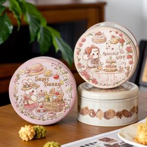 Best Hot Sale Customized Round Shape Tin Box Metal Chocolate Tin Candy Cookie Christmas Gift Tin Box Tin Chocolate Packaging wholesale