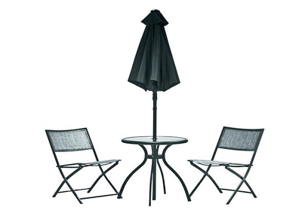 Cheap Rustproof Patio Dining Sets With Umbrella , Folding Patio Set With Umbrella for sale