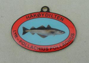 Custom Offset Printing Enamel Medal For HAKOYDILTEN , Stainless Steel Norway Medals
