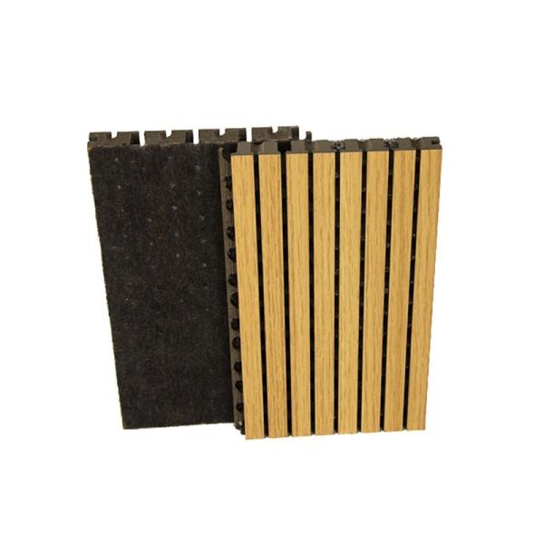 Cheap MASTER ACOUSTIC Groove Wall Varnish Veneer Wooden Painted Slot Board Decorative Acoustic Grooved Panel for sale