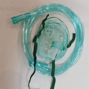 Best Respiratory Portable Oxygen Mask Green Disposable Oxygen Mask 2.1m Tube wholesale