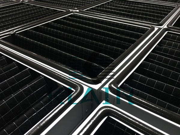 1" 2" 4" Available Pleated Panel Air Filters Black for Odor / Gas Filtration