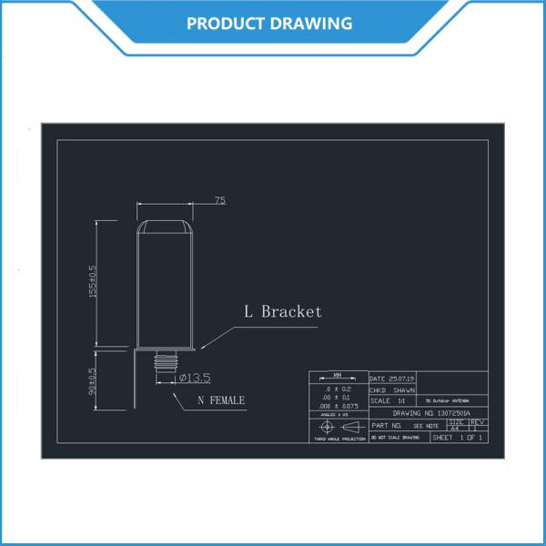 Outdoor Ultra Wide Band 12dBi High Gain Waterproof 5G Terminal Antenna