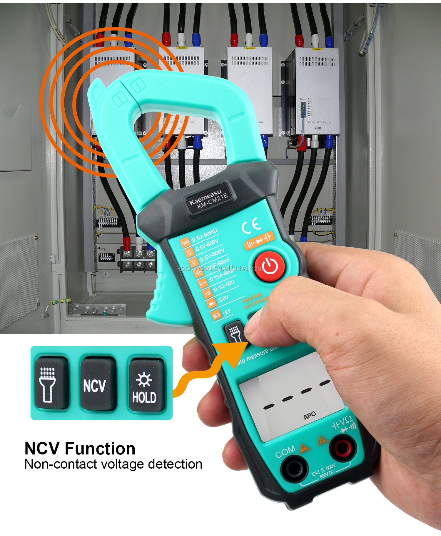 21E Intelligent Digital Clamp Meter NCV Electronic Repair Tool 1000v True Rms Multimeter 6000 Counts Current Clamp Meter