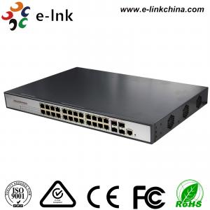 China 28 Ports Power Over Ethernet Gigabit Switch Managed IEEE 802.3af 15.4W per PoE port on sale