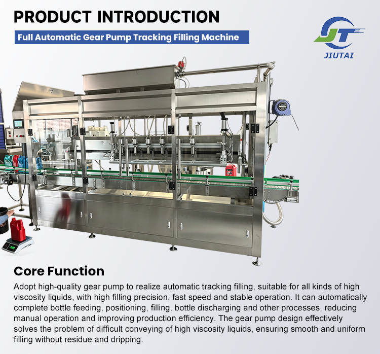 Non-drip Solution Automatic Servo Tracking Gear Pump Filling Machine for Motor Oil, Engine Oil, and Lubricant