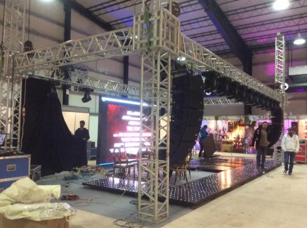 Cheap Hanging Line Speaker Box Stage Roof Truss System Hanging LED Screen Facilities for sale