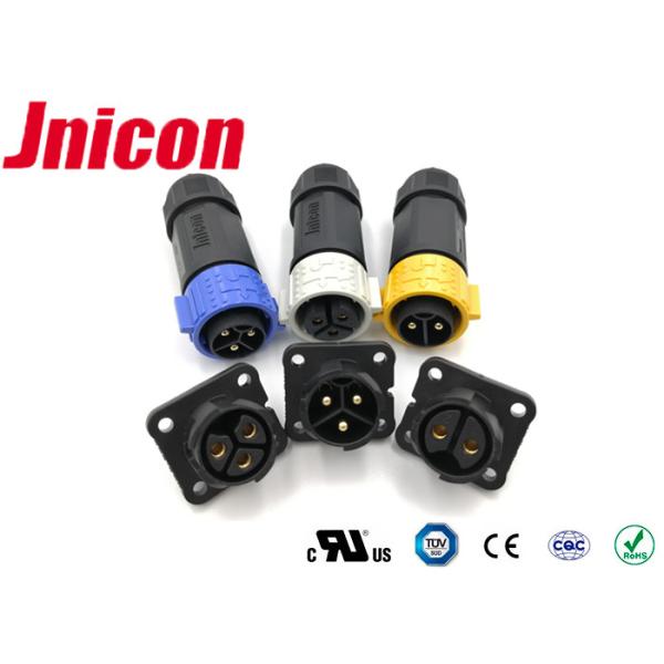 IP67 Waterproof Plug And Socket M25 2 Pin Push Lock Power Connector