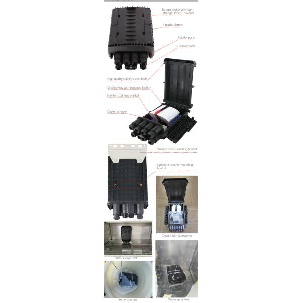 16 Core FTTH Fiber Access Terminal Box Caixa Caja Outdoor Wall With CTO Inline Drop Cable