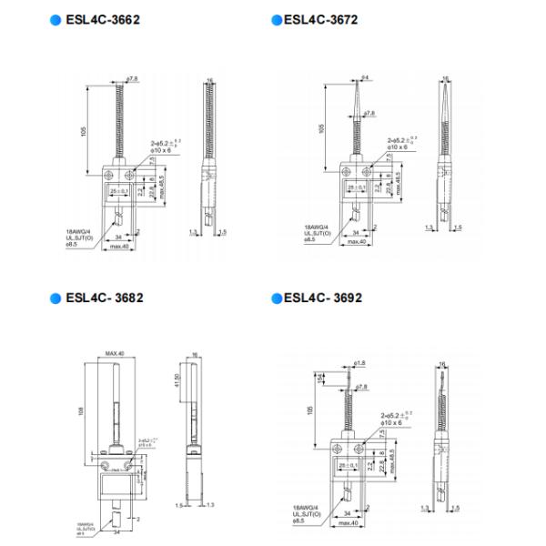 NNC miniature weight Limit Switch ESL4C series for electronics, machinery and light industry
