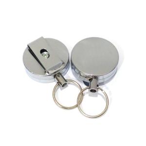 Best Semimetallic Round Retractable Badge Reel With Split Ring ID Safety Retractor wholesale