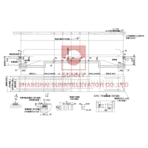Solid Reliable Passenger Moving Sidewalk With 800mm Wide Moving Walk